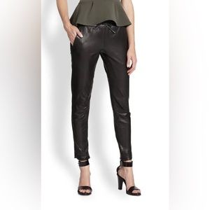 BEC & BRIDGE Black 100% Genuine Leather Jogger Pants